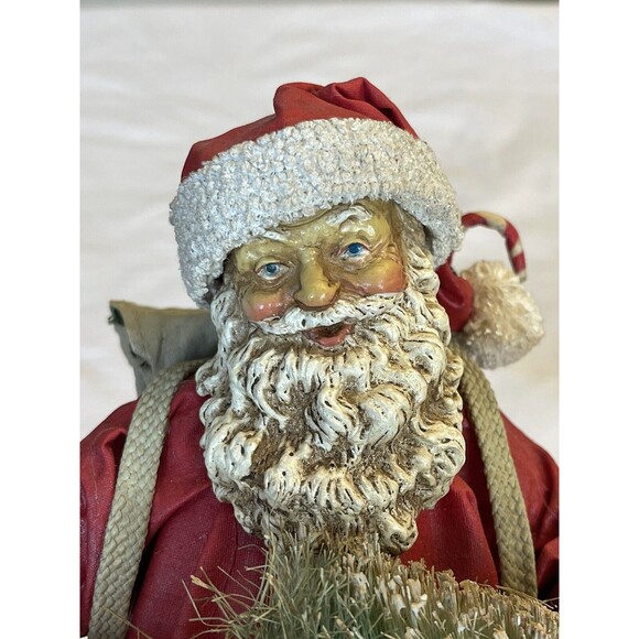 Clothique Possible Dreams Christmas Santa W Christmas Tree Gifts Drum 10" 2004 - Picture 7 of 13